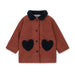 Calin heart coat - 18m to 4Y - Canyon Rose par Konges Sløjd - Coats & Jackets | Jourès