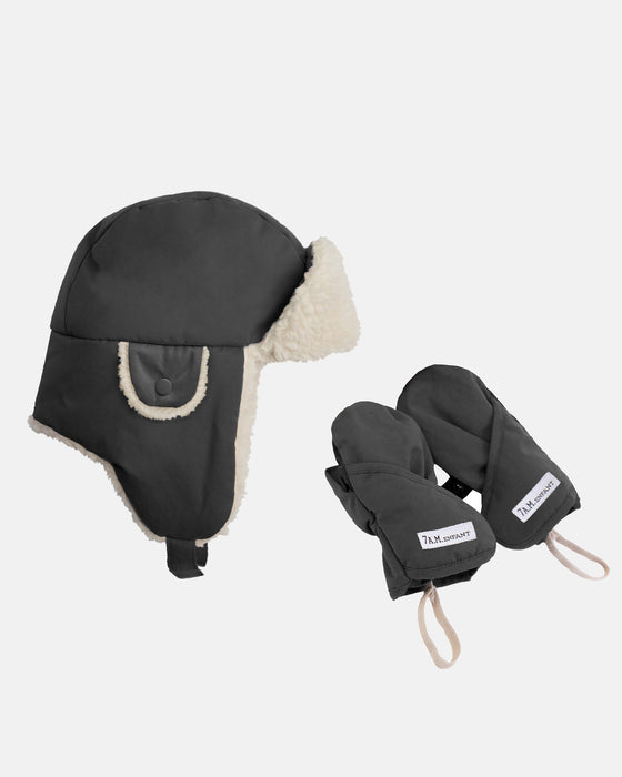 Chapka Set - Benji Sherpa | Hat & Mittens par 7AM Enfant Canada - Hats, Mittens & Slippers | Jourès