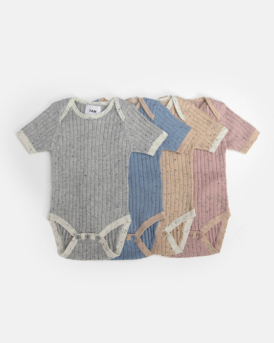 Short Sleeve Bodysuit - Hug Me par 7AM Enfant Canada - The Sun Collection | Jourès