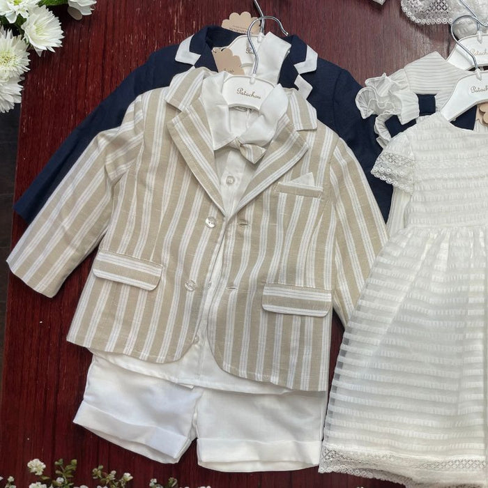 Mini Linen Shorts - 6m to 4T - White par Patachou - Holiday Style | Jourès