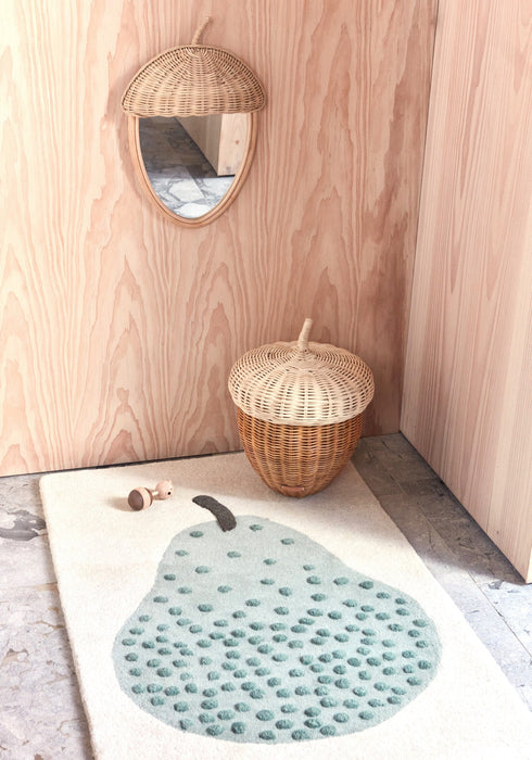 Acorn Rattan Wall Mirror par OYOY Living Design - New in | Jourès