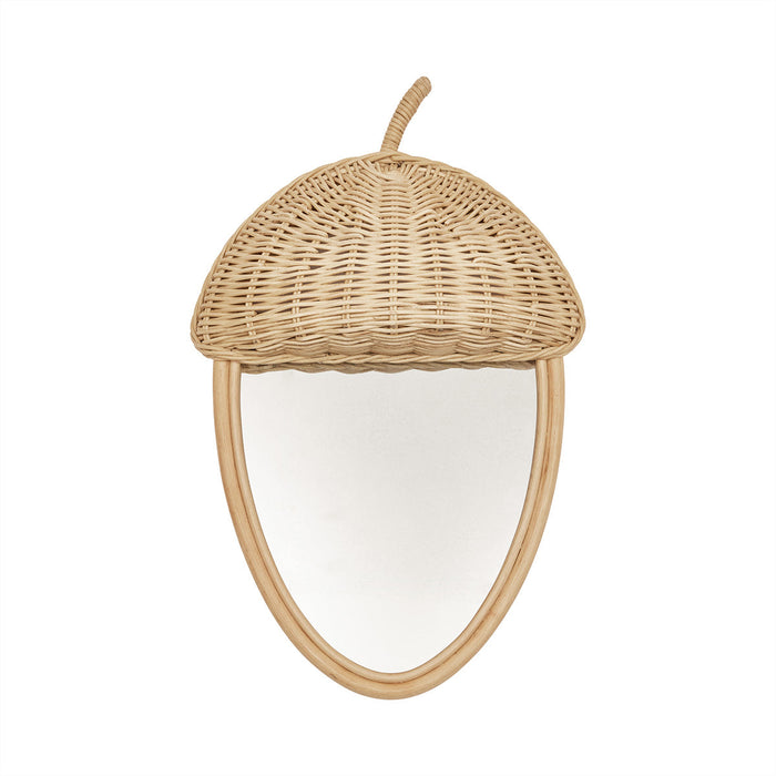Acorn Rattan Wall Mirror par OYOY Living Design - Gifts $100 and more | Jourès