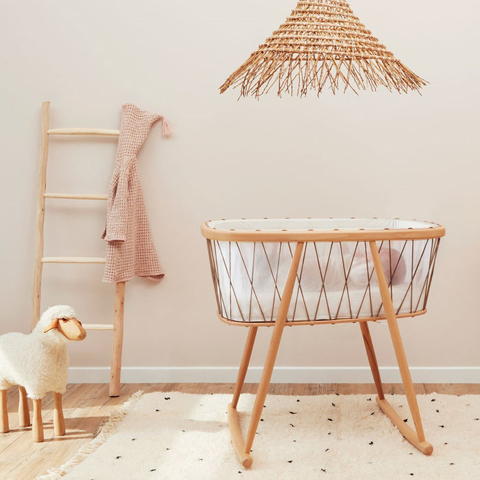 KUMI Craddle and mattress - Mesh / Lichen par Charlie Crane - Baby Rockers, Cribs, Moses and Bedding | Jourès