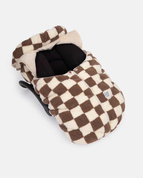 Car Seat Cocoon - Checker Berber par 7AM Enfant Canada - Stroller Accessories | Jourès