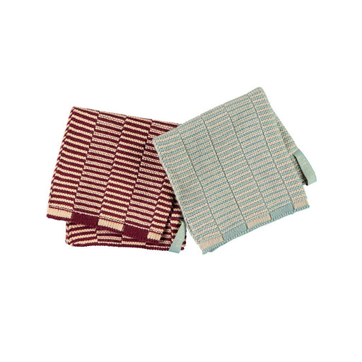 Stringa Dishcloth Aubergine/Pale Blue - Pack of 2 - H25 x W25 cm par OYOY Living Design - OYOY Mini | Jourès