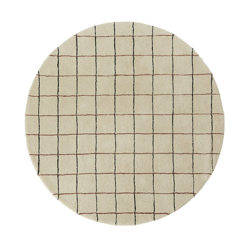 Circle Rug - Grid - Offwhite par OYOY Living Design - Nouveautés  | Jourès