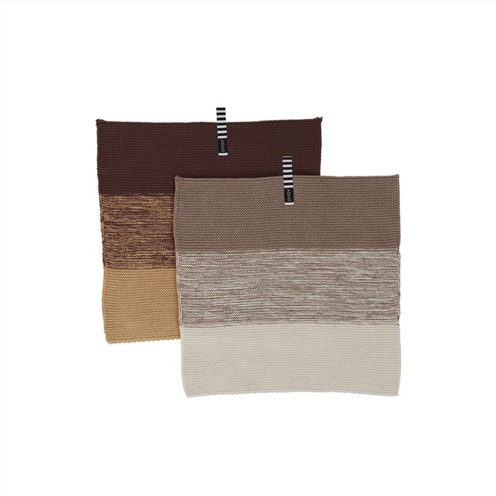 Niji Dish Cloth Brown / Clay - Pack of 2 - H25 x W25 cm par OYOY Living Design - The Canada Day Sale - 15% Off Storewide* | Jourès