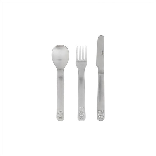 Cutlery We Love Animals - Set of 3 - Brushed Steel par OYOY Living Design - OYOY Mini | Jourès