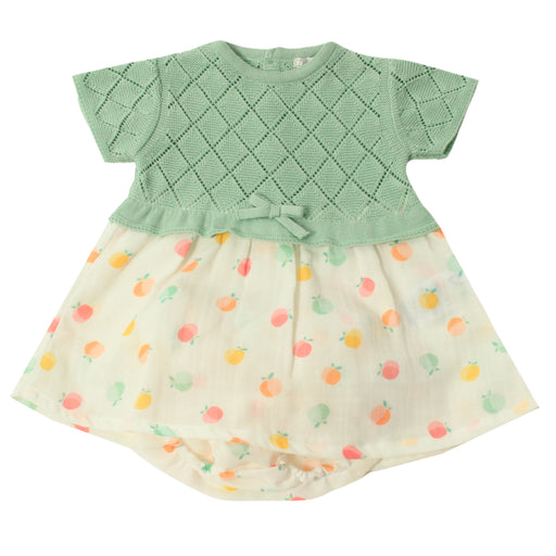 Newborn Dress and Bloomer - 1m to 12m - Green par Dr.Kid - Gifts $100 and more | Jourès