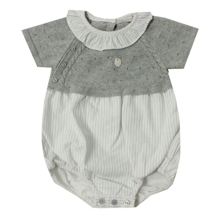 Newborn Romper - 1m to 12m - Grey par Dr.Kid - Baby Shower Gifts | Jourès