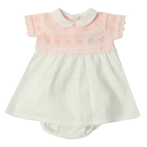 Newborn Dress and Bloomer - 1m to 12m - Rosa Bebe par Dr.Kid - Dresses & skirts | Jourès