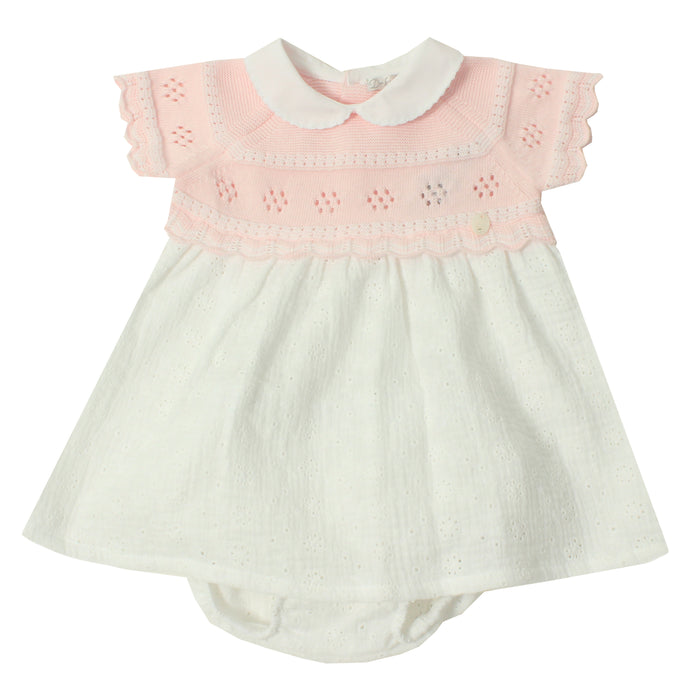 Newborn Dress and Bloomer - 1m to 12m - Rosa Bebe par Dr.Kid - New in | Jourès