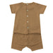 Short Sleeve Newborn Set - 1m to 12m - Brown par Dr.Kid - Idées-cadeaux pour baby shower | Jourès