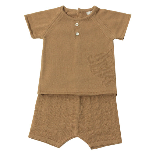 Short Sleeve Newborn Set - 1m to 12m - Brown par Dr.Kid - Dr.Kid | Jourès