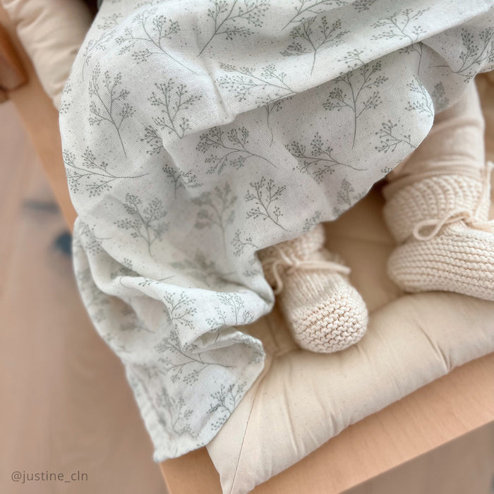 DOLI Swaddle Blanket - Set of 2 -  Pearl blossom & Lichen par Charlie Crane - Sleep | Jourès