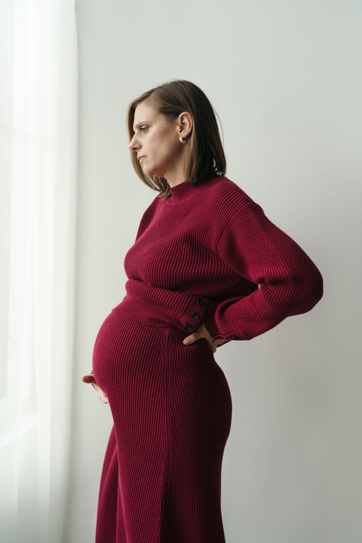 Charlotte - Jupe de maternité bordeaux par Solveig - Breast Milk Pumps & Accessories | Jourès