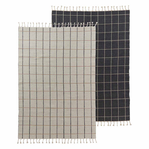 Grid Rug - Offwhite / Anthracite par OYOY Living Design - $100 et plus | Jourès
