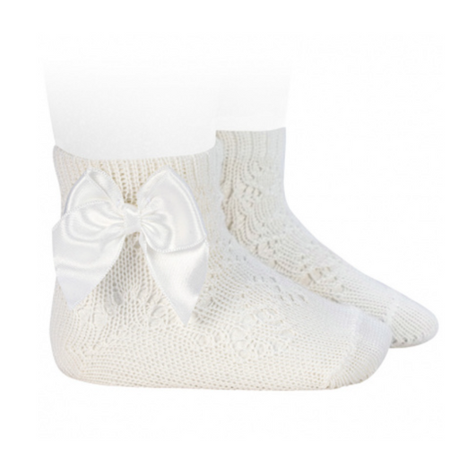 Bow Ankle Socks - 3m to 4y - Creme par Condor - Vêtements | Jourès