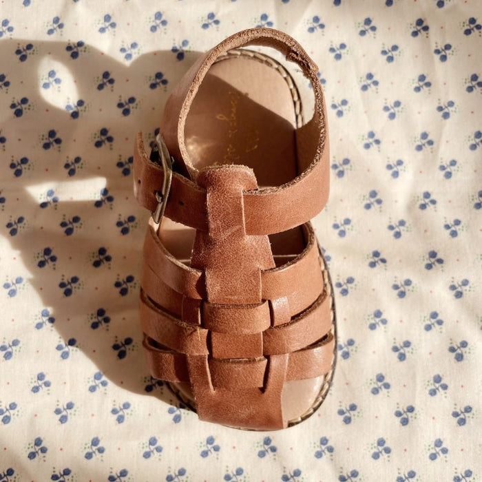 Minou Leather Sandals - Size 22 to 27 - Cognac par Konges Sløjd - Accessories | Jourès