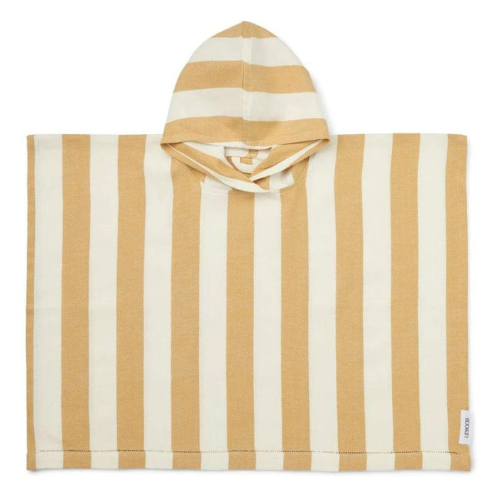 Roomie Poncho - 1Y to 6Y - White / Yellow Mellow par Liewood - Clothing | Jourès