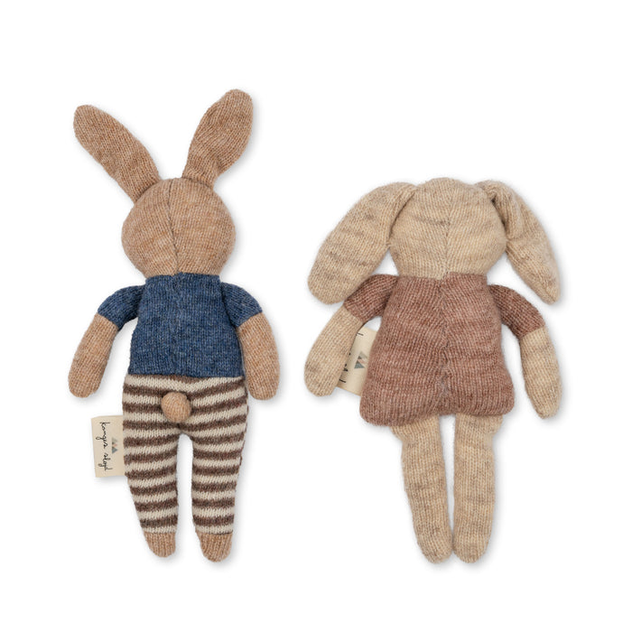 Set of 2 Lambwool Plushies - Best Friends Bunnies par Konges Sløjd - Toys & Games | Jourès