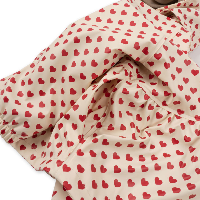 Ensemble de vêtements de pluie Rainy Palme -  18m à 4T - Coeur Rouge par Konges Sløjd - Vestes, Manteaux et Combinaisons | Jourès