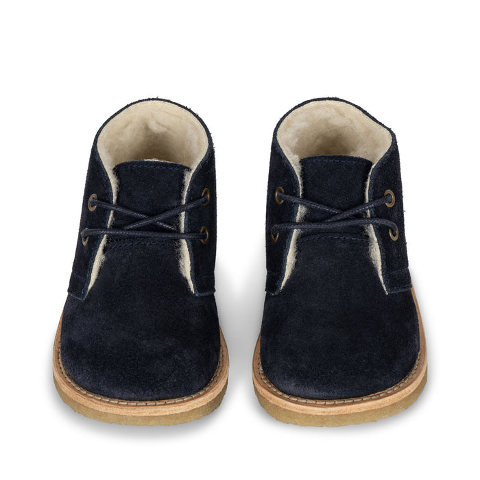 Woolie Leather Boots - Size 22 to 25 - Blue Nights par Konges Sløjd - Konges Sløjd | Jourès