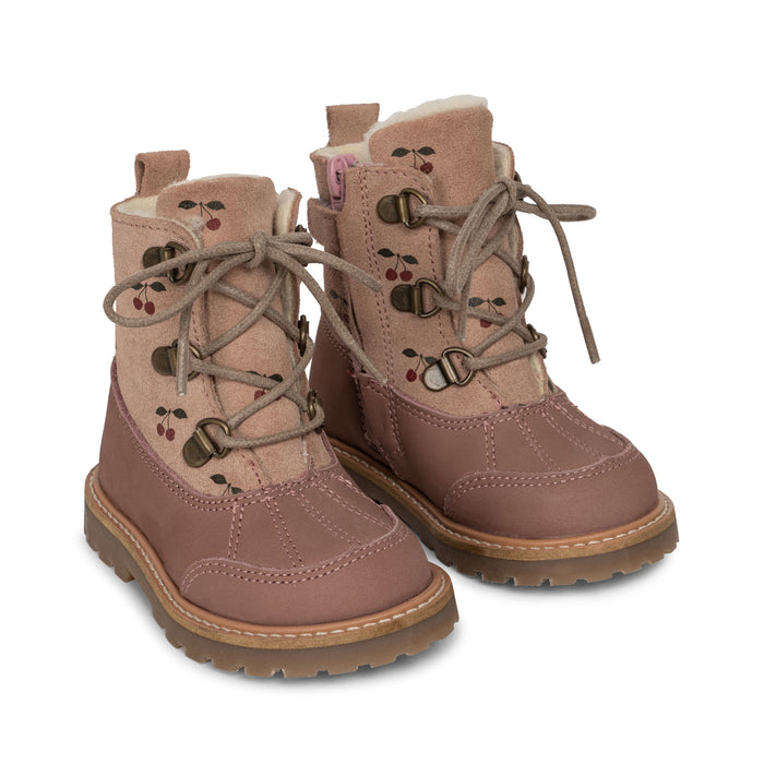 Zuri Winter Boots - Suede - Size 22 to 28 - Canyon Rose par Konges Sløjd - Outerwear | Jourès