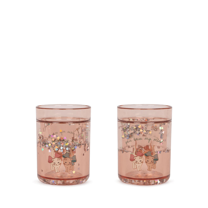 Kids Glitter Cups - Pack of 2 - Bow Kitty par Konges Sløjd - Baby Shower Gifts | Jourès