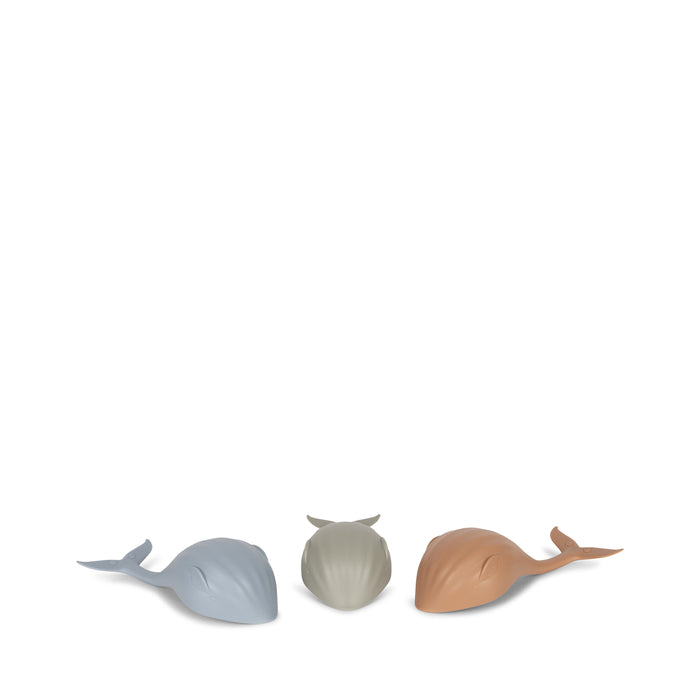 Jouets pour le bain en silicone - Ens. de 3 - Baleines par Konges Sløjd - Salle de bain | Jourès