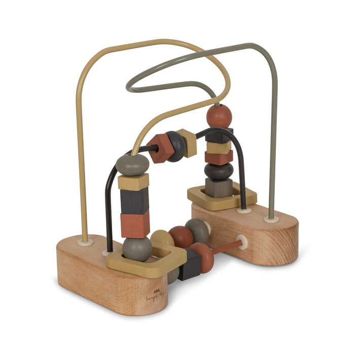 Wooden Beads Game - Beige par Konges Sløjd - Alphabet & Chiffres | Jourès