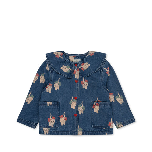 Magot Denim Blouse - 2Y to 4Y - Bow Kitty par Konges Sløjd - Holiday Style | Jourès