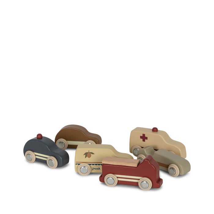 Jouet en bois - Ens. de 9 - Mini voitures en bois par Konges Sløjd - Nouveautés  | Jourès