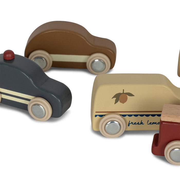 Jouet en bois - Ens. de 9 - Mini voitures en bois par Konges Sløjd - Nouveautés  | Jourès