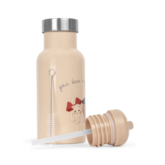 Stainless Steel Thermo Bottle - Bow Kitty par Konges Sløjd - New in | Jourès