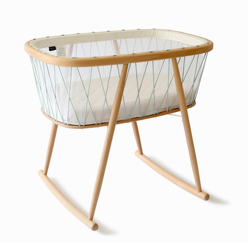 KUMI Craddle and organic mattress - Mesh / Lichen par Charlie Crane - Baby Rockers, Cribs, Moses and Bedding | Jourès