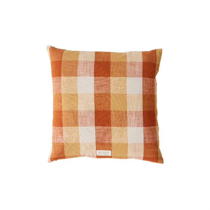 Kyoto Checker Cushion - Dark Sienna par OYOY Living Design - Jourès Home | Jourès