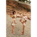 Amara Seersucker Swimsuit - 2Y to 5Y - Stripes/ Tuscany Rose / Sandy par Liewood - The Sun Collection | Jourès