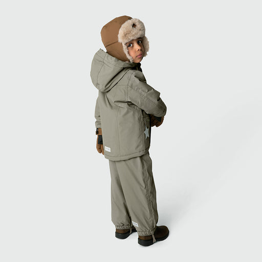 Crister Winter Hood - 2Y to 5Y - Grey Green par MINI A TURE - Winter Collection | Jourès