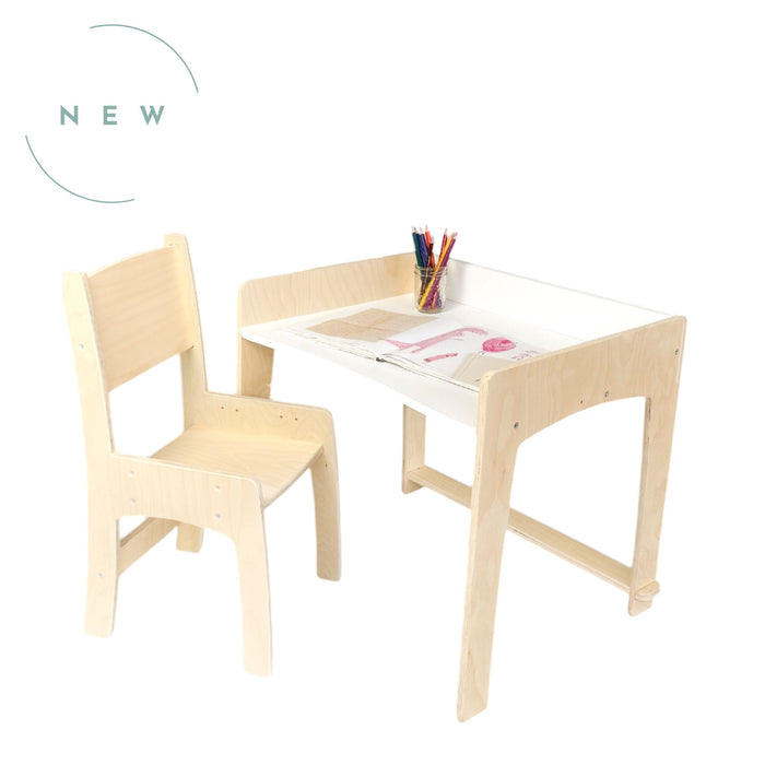 LUMEN - Big Kid Desk & Chair | Adjustable Height Study Table par Sapiens Child - Decoration | Jourès