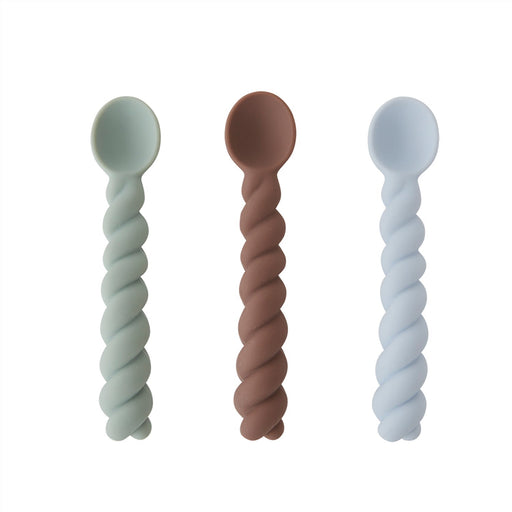 Mellow Spoon - Pack of 3 - Dusty Blue / Taupe / Pale Mint par OYOY Living Design - OYOY Mini | Jourès