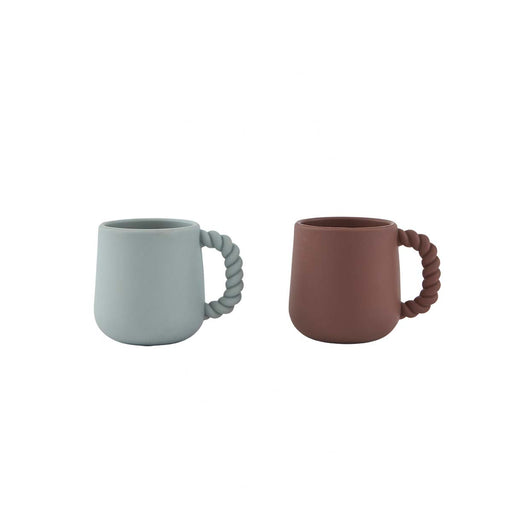Mellow Cup - Pack of 2 - Choko / Pale Mint par OYOY Living Design - OYOY Mini | Jourès