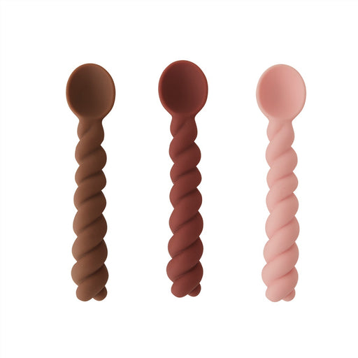 Mellow Spoon - Pack of 3 - Nutmeg / Rose / Choko par OYOY Living Design - OYOY Mini | Jourès