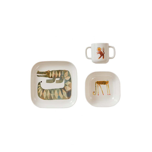 Moira Tableware Set Crocodile Gustav - Offwhite par OYOY Living Design - Expédition Safari  | Jourès
