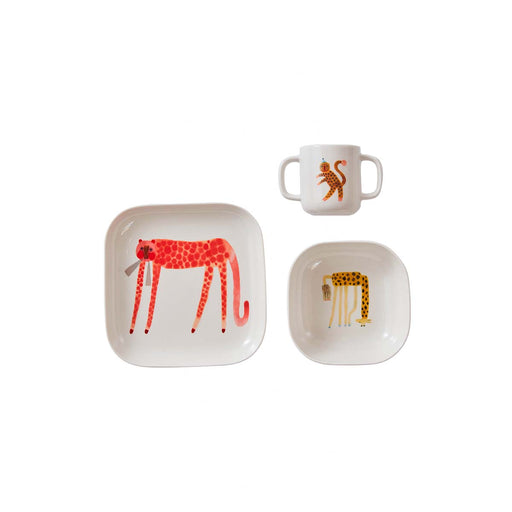 Moira Tableware Set Strawberry Cat - Offwhite par OYOY Living Design - Nouveautés  | Jourès