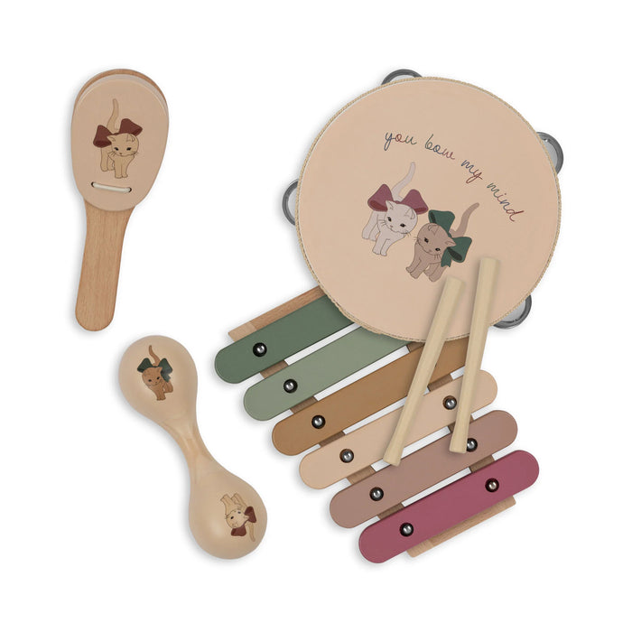Wooden Musical Set - Bow Kitty par Konges Sløjd - Musical toys | Jourès