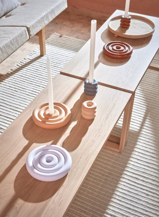 Savi Ceramic Candleholder - Low par OYOY Living Design - OYOY Mini | Jourès