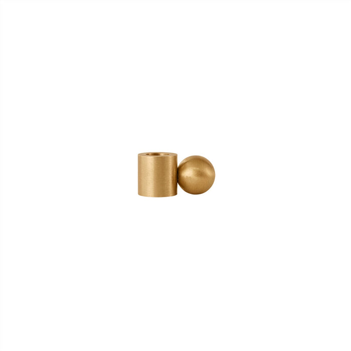 Palloa Solid Brass Candleholder - Low - Brushed Brass par OYOY Living Design - The Canada Day Sale - 15% Off Storewide* | Jourès