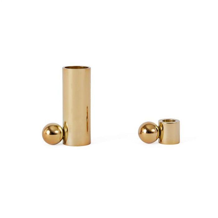 Palloa Candleholder - Low - Brass par OYOY Living Design - OYOY Mini | Jourès