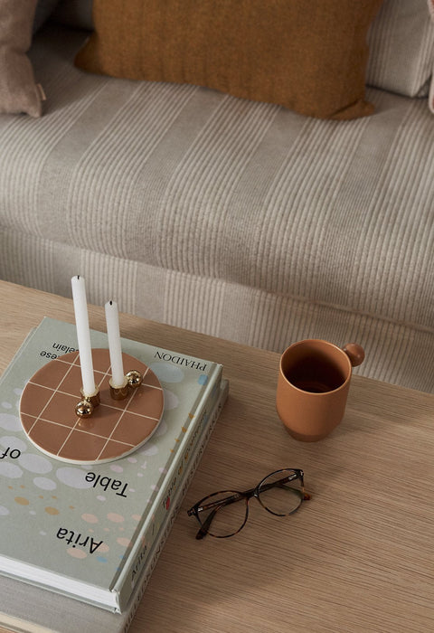 Palloa Candleholder - Low - Brass par OYOY Living Design - OYOY Mini | Jourès